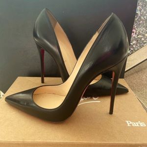 Christian Louboutin So Kate black kid skin 120